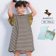 サテンフリルショルダーワンピース 子供服 女の子 ベビー 半袖 ワンピース Tシャツワンピ フレア フリル …