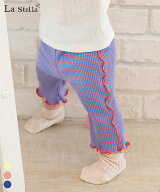 【SALE／20%OFF】7分丈ボーダーメロウリブパンツ 子供服 男の子 女の子ベビー 2026SS【メール便対象／日…