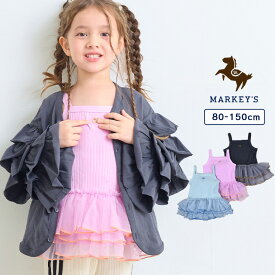 チュールフリルチュニック 子供服 キッズ ベビー 女の子 トップス ノースリーブ 2025SS【返品・交換不可】