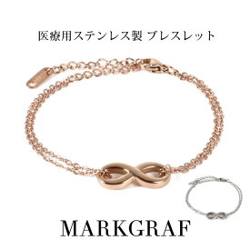 金属アレルギー対応 サージカルステンレス ブレスレット レディース 医療用 ステンレス ブレスレット ニッケルフリー シンプル つけっぱなし 大人 かわいい アクセサリー 安心 316L ステンレス ニッケルフリー 送料無料 インフィニティ 無限大