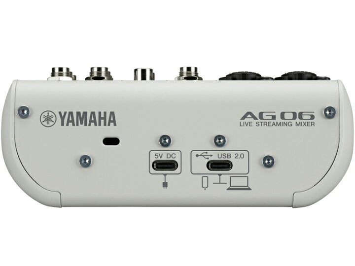 楽天市場】YAMAHA AG06MK2 W ホワイト ライブストリーミングミキサー 