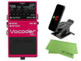 【即納可能】BOSS Vocoder VO-1 + KORG Pitchclip 2 PC-2 + マークスオリジナルクロス セット（新品）【送料無料】【区分A】