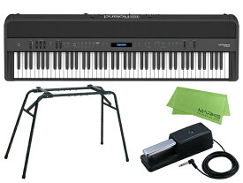 【即納可能】Roland FP-90X-BK + KS-12 + マークスミュージック オリジナルクロス セット（新品）【送料無料】【区分K】【梱P-2】