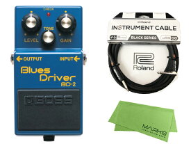 【即納可能】BOSS Blues Driver BD-2 + Roland ケーブル セット［マークス・オリジナルクロス付］（新品）【送料無料】【区分A】