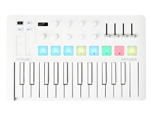 �y���ʌ���Ĕ́zArturia �A�[�g���A MINILAB 3 ALPINE WHITE�@MIDI�R���g���[���[