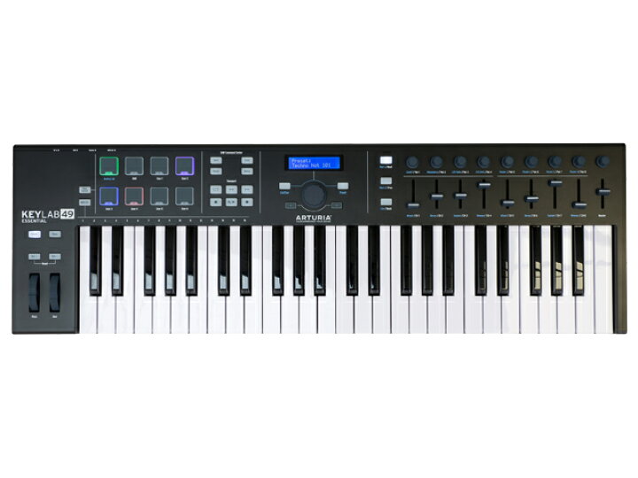 楽天市場】【即納可能】Arturia Keylab Essential 49 BK ブラック[生産 