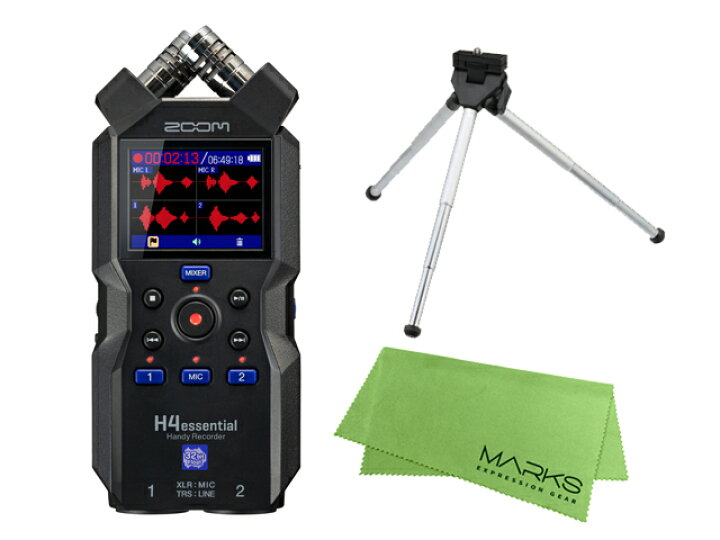 楽天市場】ZOOM H4essential + ミニ3脚 + マークスクロスセット 
