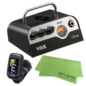 VOX ���H�b�N�X MV50 Clean [MV50-CL] + BOSS �N���b�v�`���[�i�[ TU-02 �Z�b�g[�}�[�N�X�N���X�t]