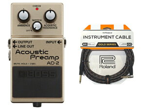 BOSS �{�X Acoustic Preamp AD-2 + Roland �P�[�u�� �Z�b�g
