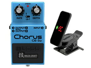 �y10/18�`�撅����ő�5,000�~OFF�N�[�|���zBOSS �{�X Chorus CE-2w + KORG Pitchclip 2 PC-2�@�R���p�N�g�G�t�F�N�^�[