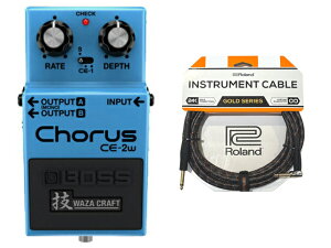 �y10/18�`�撅����ő�5,000�~OFF�N�[�|���zBOSS �{�X �Z WAZA CRAFT Chorus CE-2W + Roland �P�[�u�� �Z�b�g