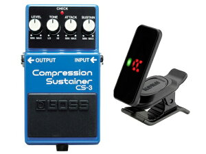 BOSS �{�X Compression Sustainer CS-3 + KORG Pitchclip 2 PC-2�@�R���p�N�g�G�t�F�N�^�[