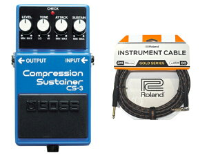 BOSS �{�X Compression Sustainer CS-3 + Roland �P�[�u�� �Z�b�g�@�R���p�N�g�G�t�F�N�^�[