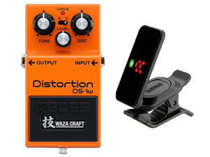 BOSS �{�X Distortion DS-1W �ZWAZA CRAFT [made in JAPAN] + KORG Pitchclip 2 PC-2�@�G�t�F�N�^�[