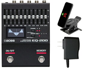 BOSS �{�X EQ-200 + ����AC�A�_�v�^�[ PSA-100S2 + KORG Pitchclip 2 PC-2�@�G�t�F�N�^�[�^�C�R���C�U�[