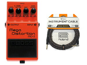 �y10/18�`�撅����ő�5,000�~OFF�N�[�|���zBOSS �{�X Mega Distortion MD-2 + Roland �P�[�u�� �Z�b�g�@�R���p�N�g�G�t�F�N�^�[