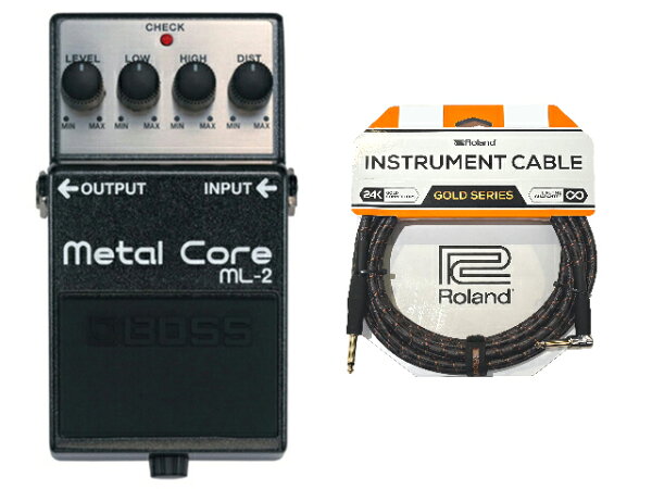 BOSS ボス Metal Core ML-2 + Roland ケーブル セット　エフェクター