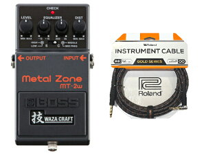 BOSS �{�X MT-2w Metal Zone �Z WAZA CRAFT + Roland �P�[�u�� �Z�b�g�@�M�^�[�G�t�F�N�^�[
