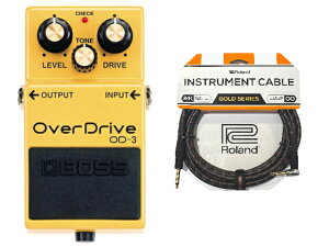 BOSS �{�X OverDrive OD-3 + Roland �P�[�u�� �Z�b�g�@�R���p�N�g�G�t�F�N�^�[