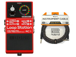 BOSS �{�X Loop Station RC-1 + Roland �P�[�u�� �Z�b�g�@�R���p�N�g�G�t�F�N�^�[