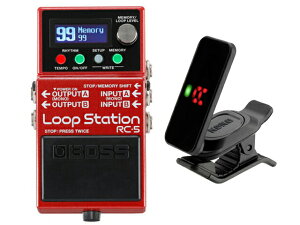 BOSS �{�X RC-5 Loop Station + KORG Pitchclip 2 PC-2�@�G�t�F�N�^�[
