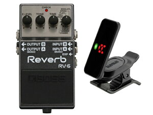 BOSS �{�X Reverb RV-6 + KORG Pitchclip 2 PC-2�@�R���p�N�g�G�t�F�N�^�[