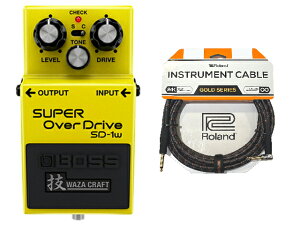 BOSS �{�X SD-1w(J) + Roland �P�[�u�� �Z�b�g�@�R���p�N�g�G�t�F�N�^�[