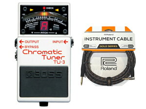BOSS �{�X Chromatic Tuner TU-3 + Roland �P�[�u�� �Z�b�g�@�R���p�N�g�G�t�F�N�^�[