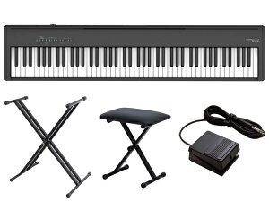 Roland ���[�����h FP-30X-BK + �L�[�{�[�h�X�^���h + �`�F�A �Z�b�g�@�f�W�^���s�A�m