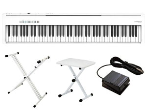 Roland ���[�����h FP-30X-WH + �L�[�{�[�h�X�^���h + �`�F�A �Z�b�g�@�f�W�^���s�A�m