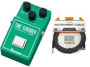 Ibanez �A�C�o�j�[�Y TS808 Tubescreamer + Roland�P�[�u�� �G�t�F�N�^�[