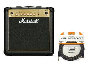 Marshall �}�[�V���� MG15 GOLD + Roland�P�[�u���@�M�^�[�A���v