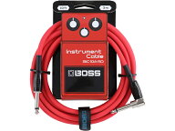 BOSS ボス BIC-10A-RD レッド 10ft/3m Instrument Cable Red, Straight/Angled 3m L 型ギターケーブル