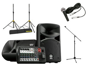 �yHERCULES �X�s�[�J�[�X�^���h�{�}�C�N�Z�b�g�t�zYAMAHA ���}�n STAGEPAS 400BT Bluetooth�Ή� PA�V�X�e��