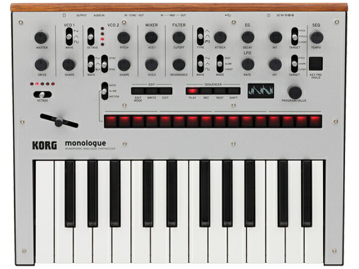 楽天市場】KORG コルグ monologue Silver [monologue-SV 