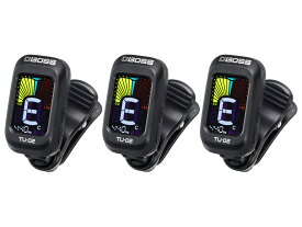 【まとめ買い】BOSS TU-02 3個セット　クリップオンチューナー 【TUGR01】