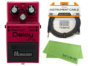 BOSS �{�X Delay DM-2w(J)/�ZWAZA CRAFT + Roland �P�[�u�� �Z�b�g�m�}�[�N�X�E�I���W�i���N���X�t�n�@�f�B���C