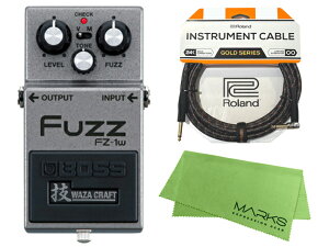 BOSS Fuzz FZ-1W �Z WAZA CRAFT + Roland �P�[�u�� �Z�b�g�m�}�[�N�X�E�I���W�i���N���X�t�n�@�G�t�F�N�^�[