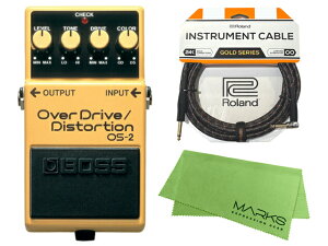 BOSS OverDrive�^Distortion OS-2 + Roland �P�[�u�� �Z�b�g�m�}�[�N�X�E�I���W�i���N���X�t�n�@�R���p�N�g�G�t�F�N�^�[