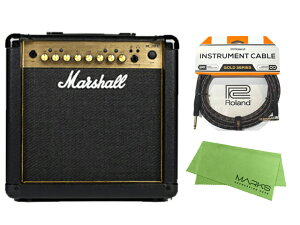 MARSHALL MG15FX GOLD + Roland�P�[�u��+�}�[�N�X�N���X�Z�b�g�@�M�^�[�A���v