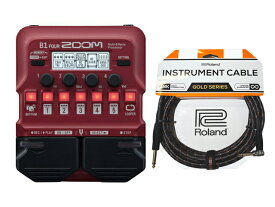 ZOOM ズーム B1 FOUR + Rolandケーブル セット　ベースエフェクター