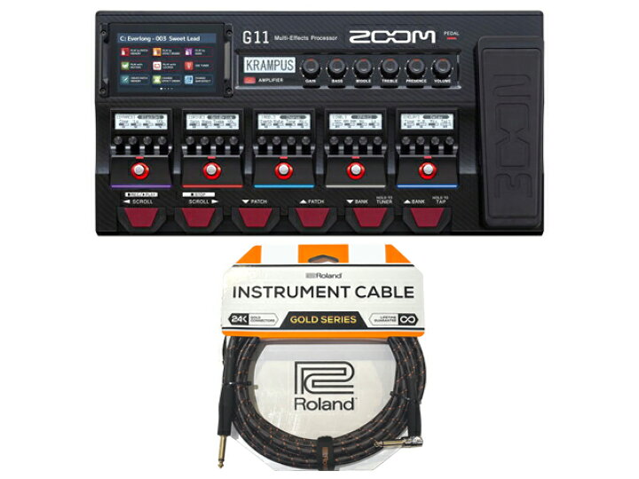 楽天市場】ZOOM ズーム G11 + Rolandケーブル セット エフェクター 