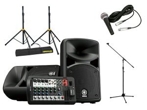 �yHERCULES �X�s�[�J�[�X�^���h�{�}�C�N�Z�b�g�t�zYAMAHA STAGEPAS 400BT Bluetooth�Ή� PA�V�X�e��
