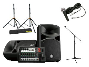 �yHERCULES �X�s�[�J�[�X�^���h+�}�C�N�Z�b�g�t�zYAMAHA STAGEPAS 600BT Bluetooth�Ή� PA�V�X�e��