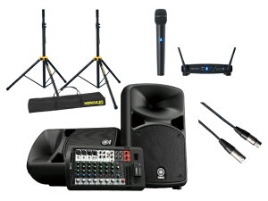 �yHERCULES �X�s�[�J�[�X�^���h+���C�����X�}�C�N�t�zYAMAHA STAGEPAS 600BT Bluetooth�Ή� PA�V�X�e��