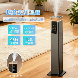 ＼新品★加湿MAX／ 加湿器 スチーム式 大容量 13L 空気清浄機 加湿器 加熱式 空気清浄器 おしゃれ 超音波式 花粉対策 除菌 自動湿度調節 空焚き防止 6段階調節 最大噴霧量1000ML/H 40畳 業務用 静音 節電 省エネ おすすめ ハイブリッド加湿