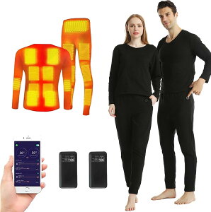 �d�M�C���i�[ �o�b�e���[�Z�b�g �㉺�Z�b�g�y20000mAh�o�b�e���[2�t���z 22�ӏ����M ���{���̃q�[�^�[ 3�i�K���x �A�v���ɐڑ� �X�}�z���K���� �d�M�C���i�[�E�F�A �����Y 2024�N �h���� �X�L