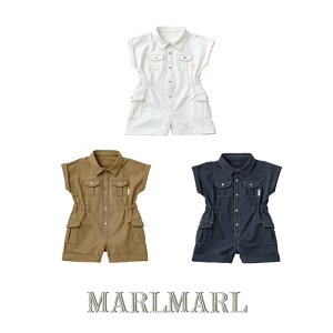 【MARLMARL公式】マールマール safari jumpsuits プレイウエア ベビー ジャンプスーツ 半袖 綿素材 ユニセックス 70 80 90 ギフト