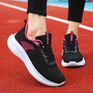 スニーカー レディース 黒 きれいめ シンプル メッシュ 通気性 おしゃれ 運動靴 韓国系 ブラック ピンク 白 ホワイト 紫 パープル バイカラー 無地 軽い ランニング ウォーキング シューズ フ