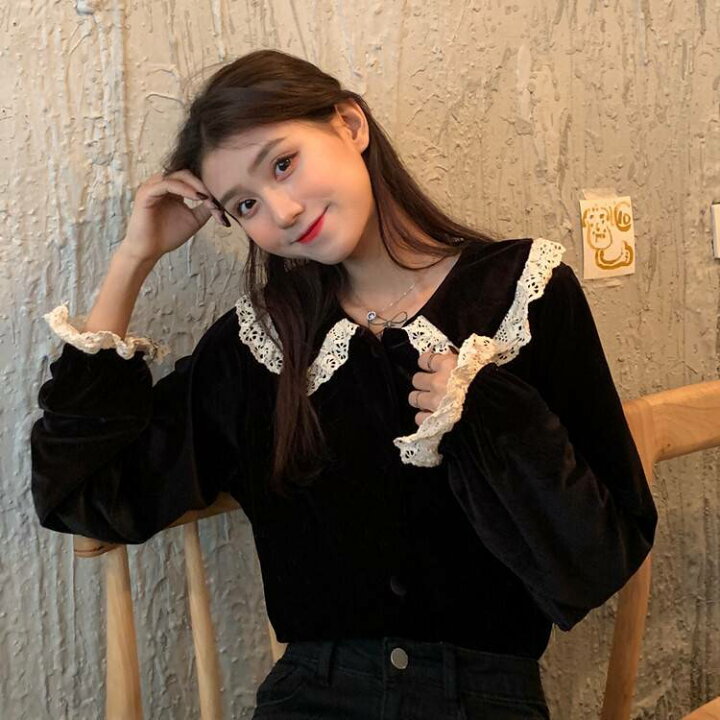 楽天市場 トップス レディース シャツ ブラウス 黒 レース 長袖 春 秋 冬 10代 代 30代 おしゃれ かわいい シャツ ブラウス コーデ 黒ブラウス ブラック 黒 無地 レース 襟付き レトロ フレンチ トランペットスリーブ 上品 かわいい キュート 学生 通学 楽天市場 トップス レディース シャツ ブラウス 黒 レース 長袖 春 秋 冬 10代 代 30代 おしゃれ かわいい シャツ ブラウス コーデ 黒ブラウス ブラック 黒 無地 レース 襟付き レトロ フレンチ トランペットスリーブ 上品 かわいい キュート 学生 通学